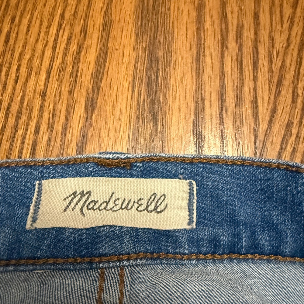 Madewell Sky Cali Demi Boot Blue Wide Leg Jeans - Picture 2 of 7